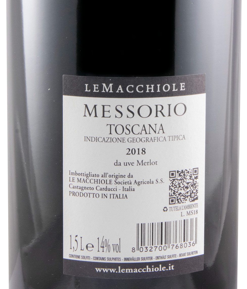 2018 Le Macchiole Messorio red 1.5L