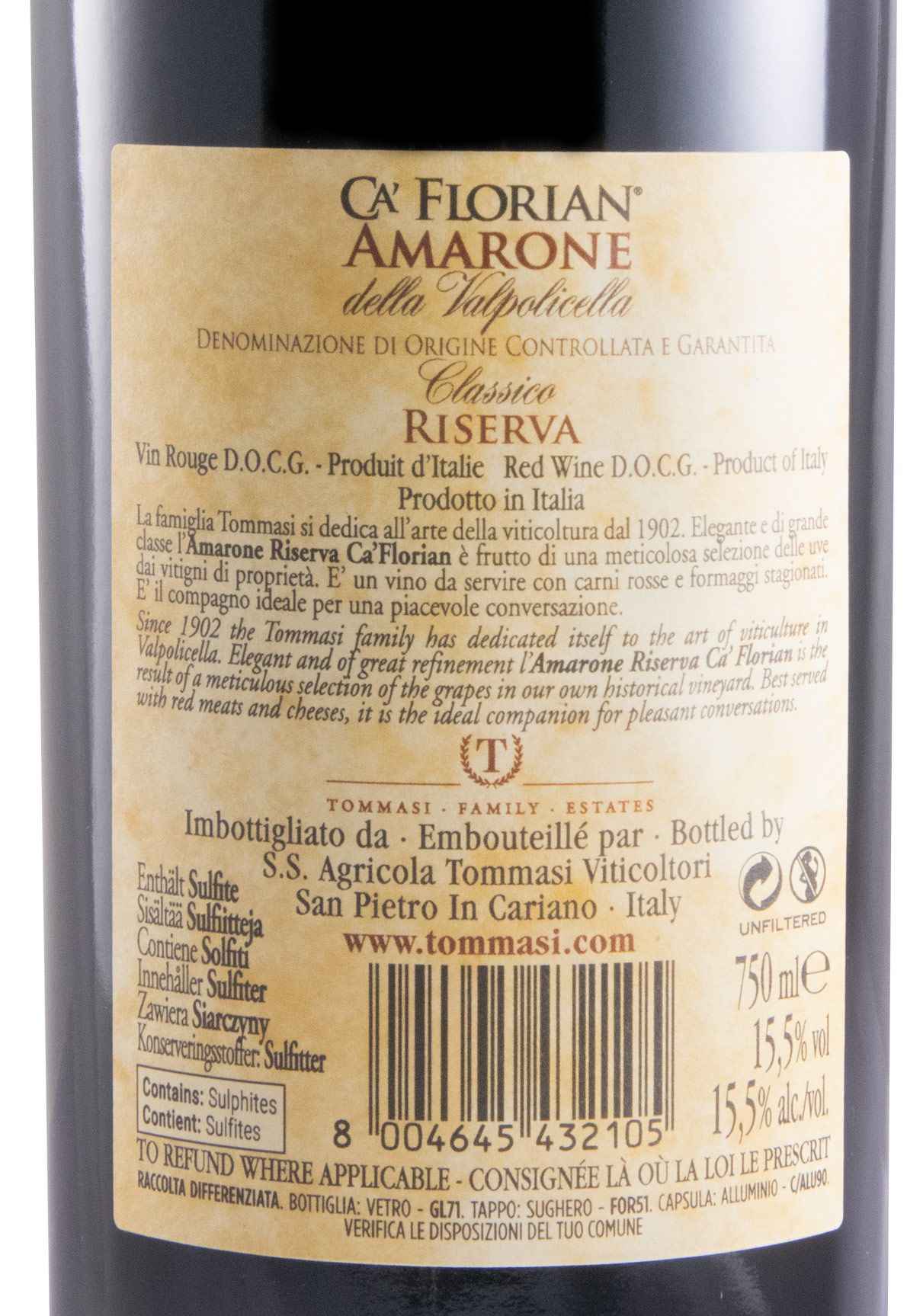 2013 Tommasi Ca' Florian Riserva Amarone della Valpolicella Classico tinto