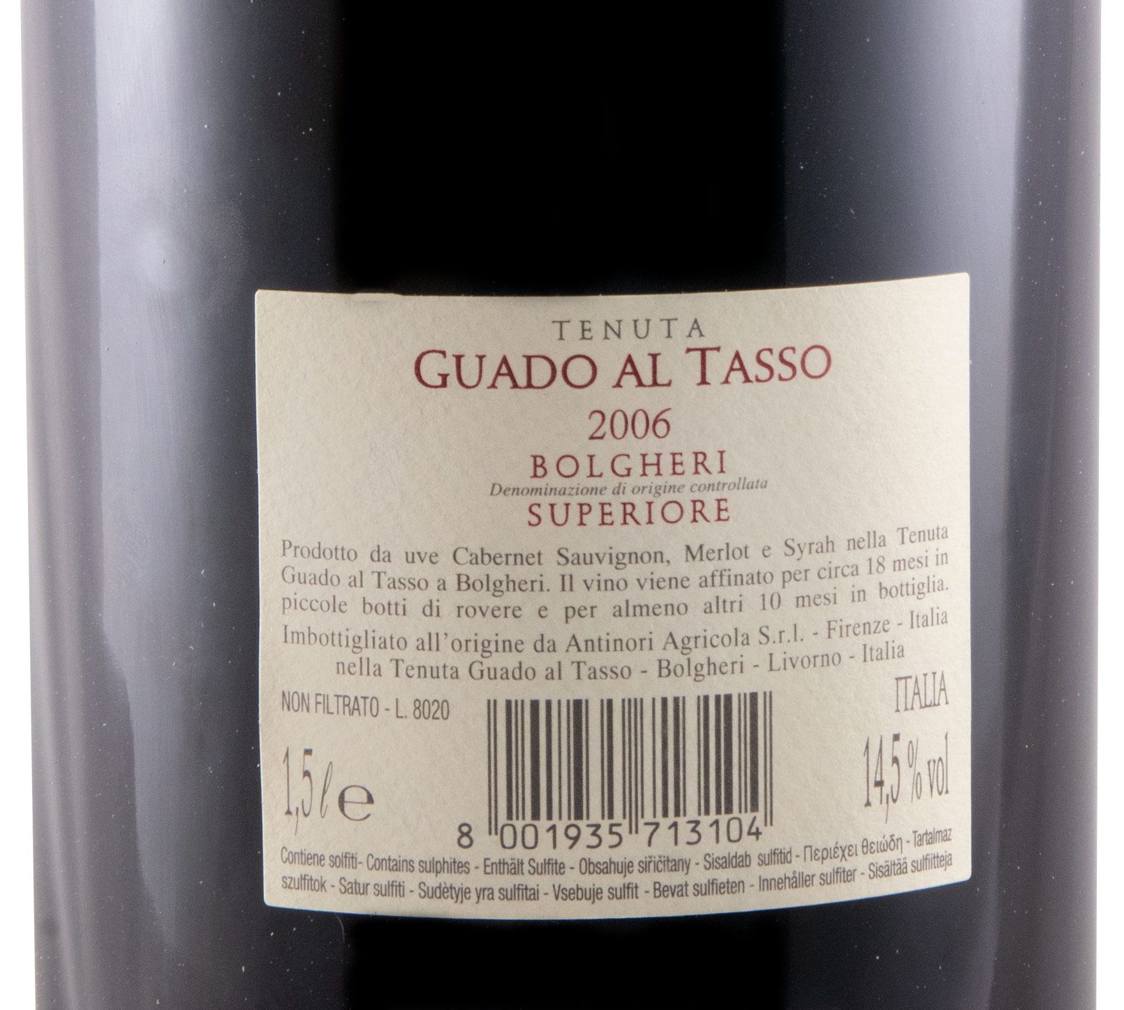 2006 Tenuta Guado al Tasso Bolgheri Superiore tinto 1,5L