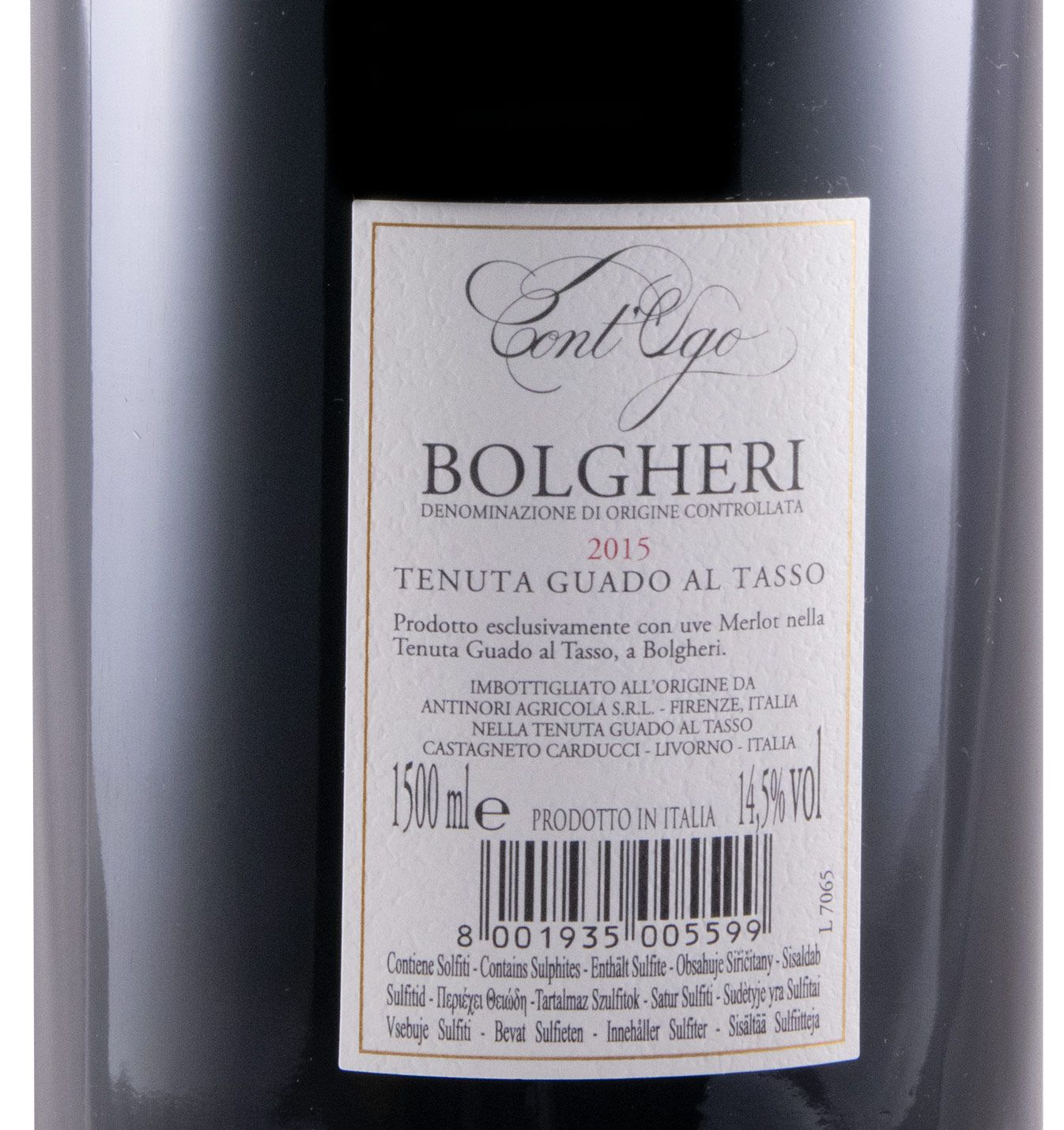 2015 Tenuta Guado al Tasso Cont'Ugo Bolgheri red 1.5L