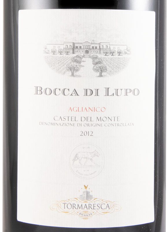 2012 Tormaresca Bocca di Lupo Aglianico Castel del Monte organic red 1.5L