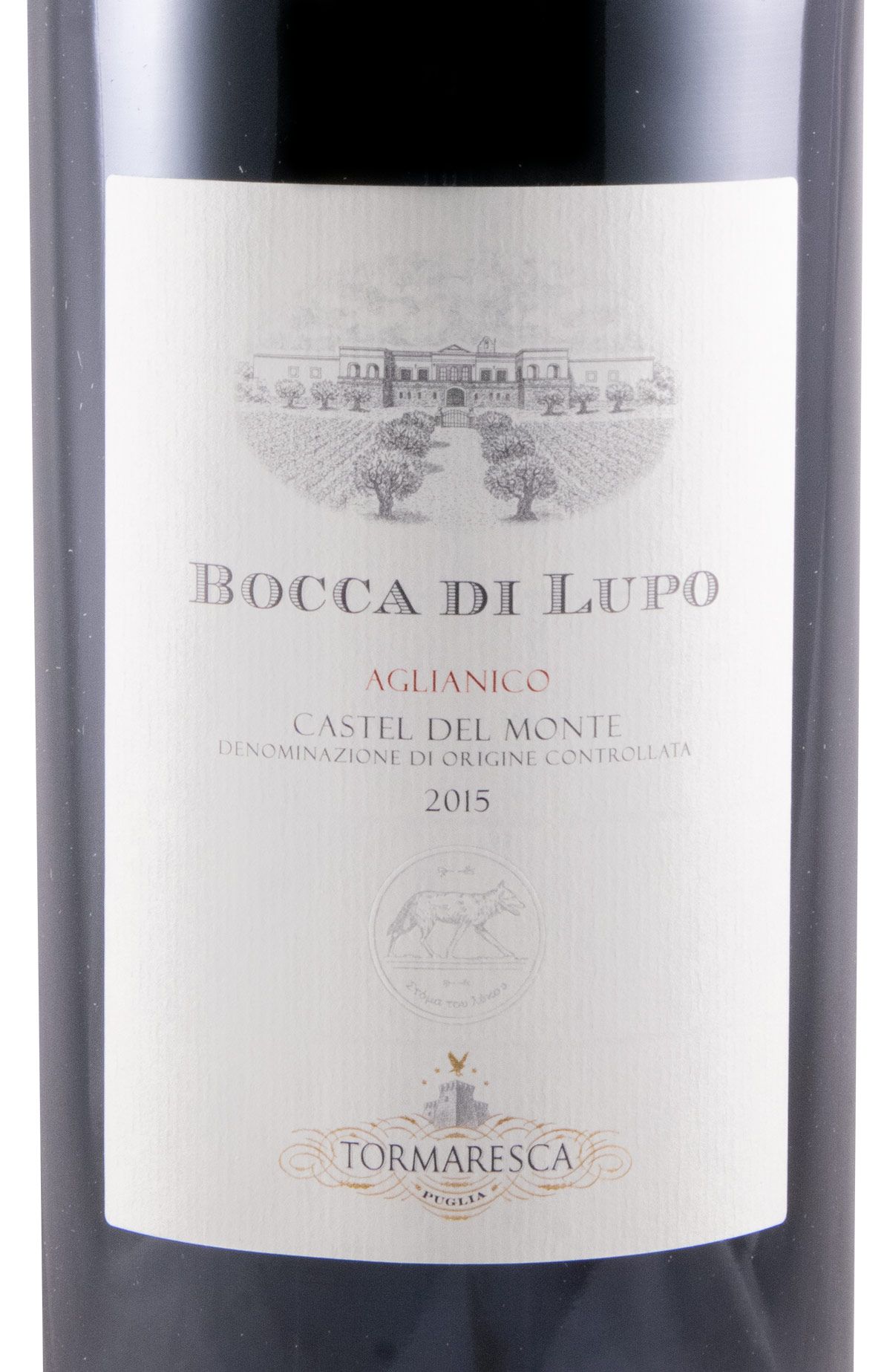 2015 Tormaresca Bocca di Lupo Aglianico Castel del Monte biológico tinto 1,5L