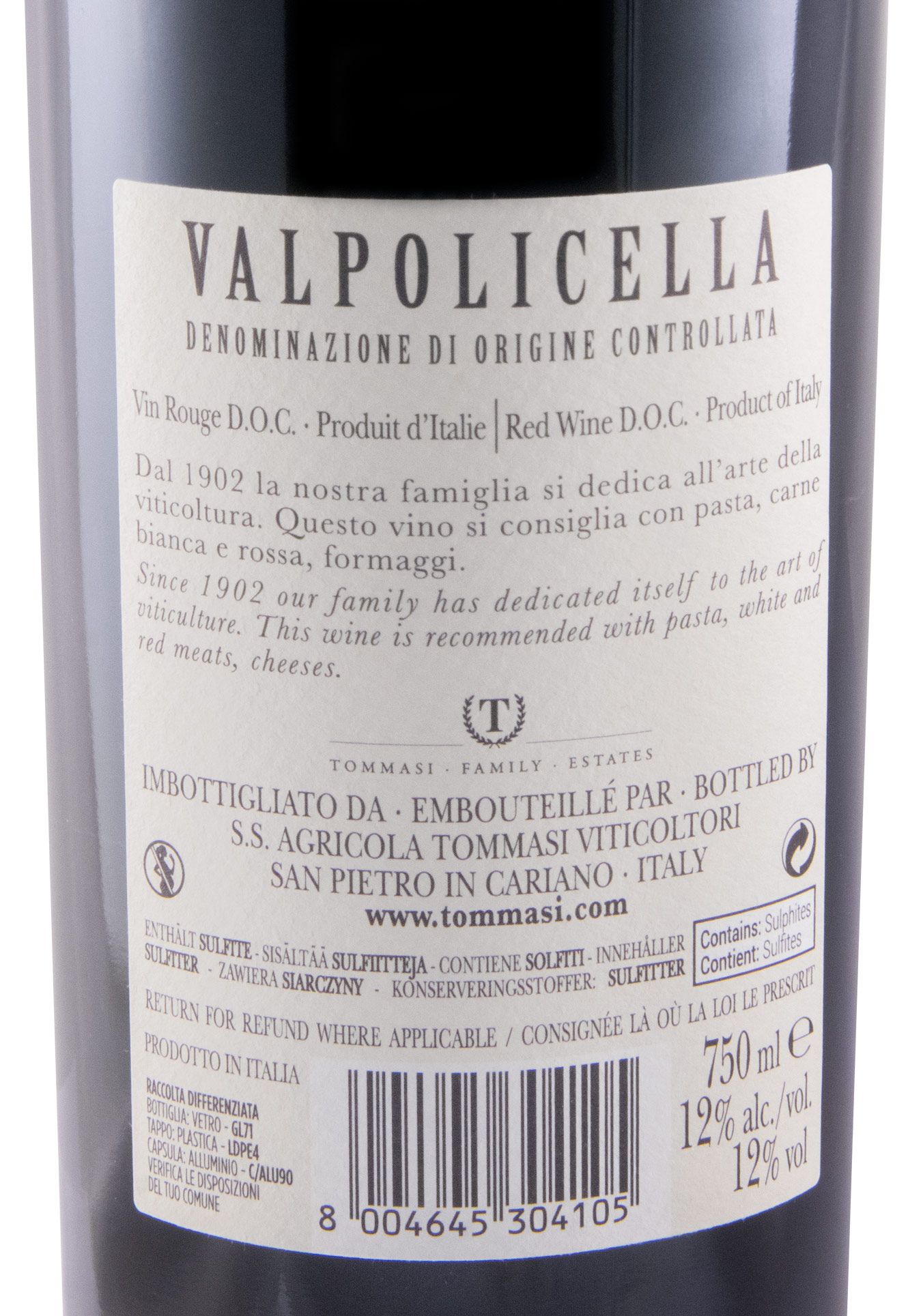 2021 Tommasi Valpolicella tinto