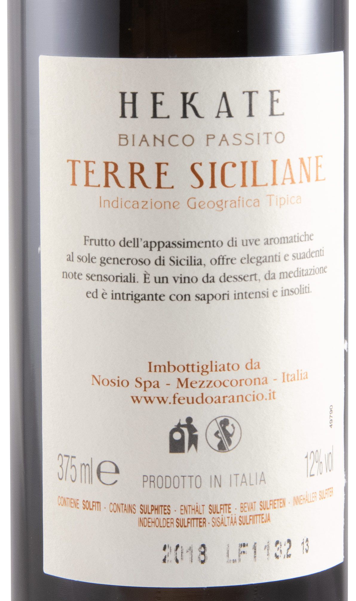 2018 Feudo Arancio Hekate Passito branco 37,5cl