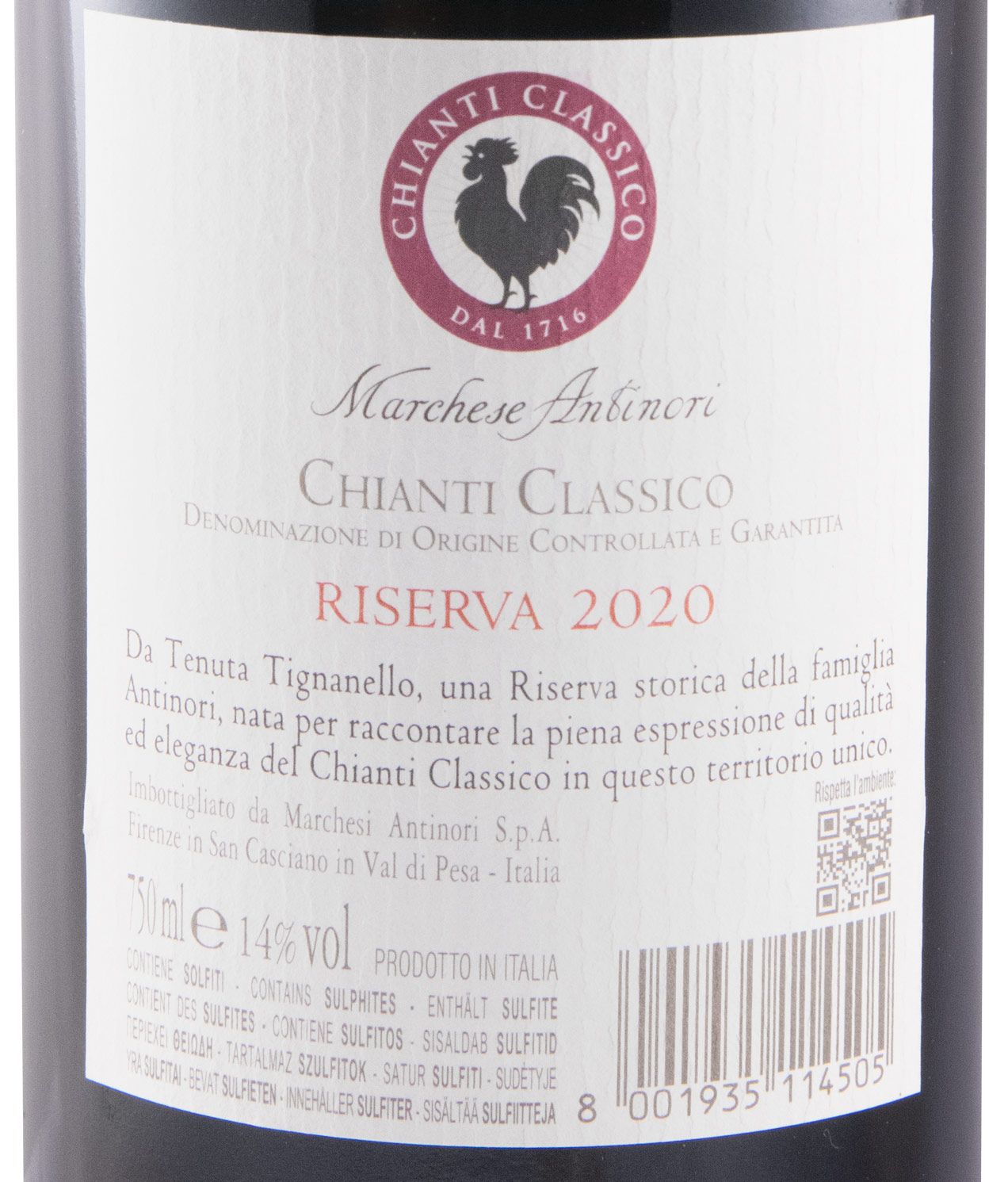 2020 Marchese Antinori Chianti Classico Riserva tinto