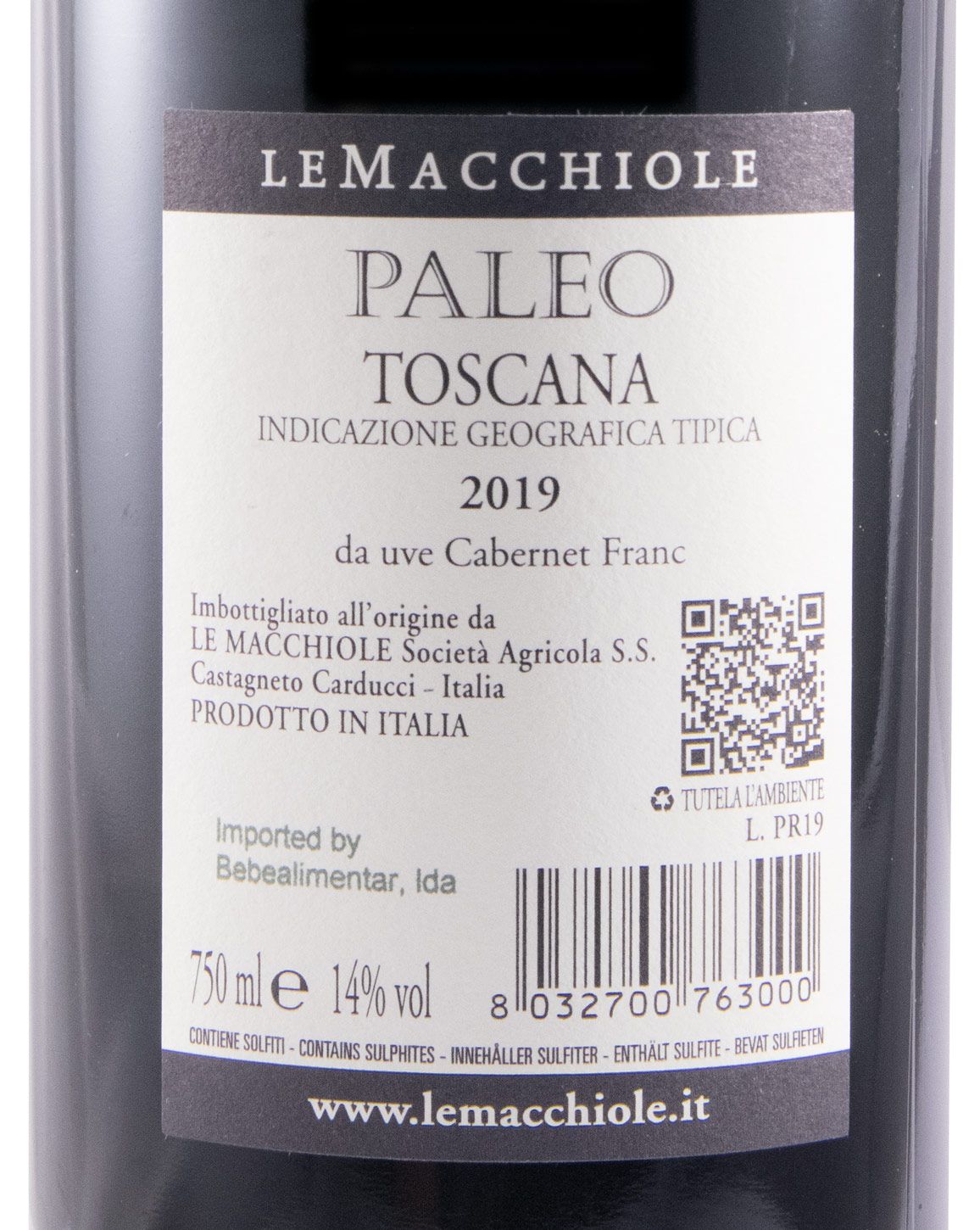 2019 Le Macchiole Paleo tinto
