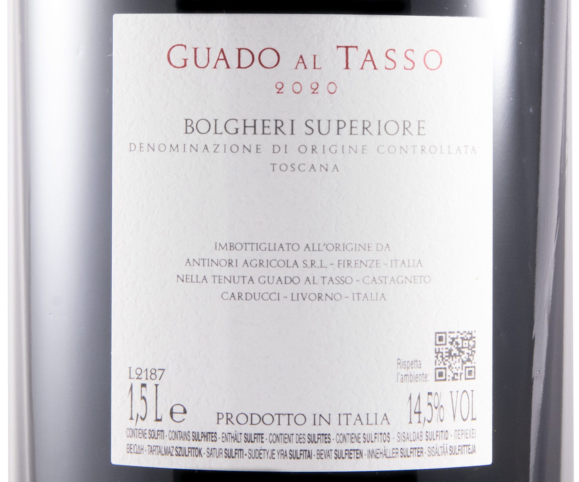 2020 Tenuta Guado al Tasso Bolgheri Superiore tinto 1,5L