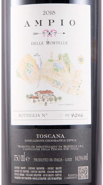 2018 Ampio delle Mortelle tinto
