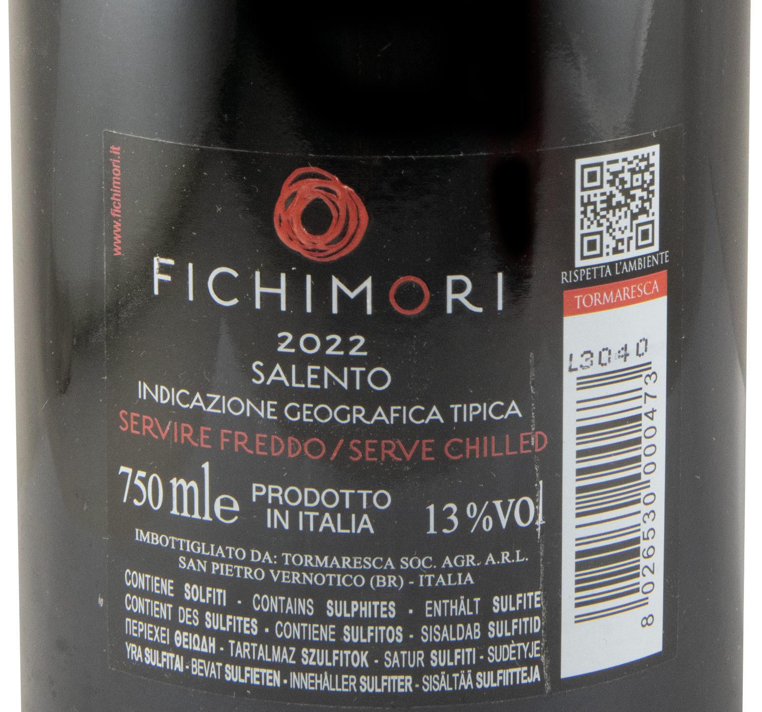 2022 Tormaresca Fichimori tinto