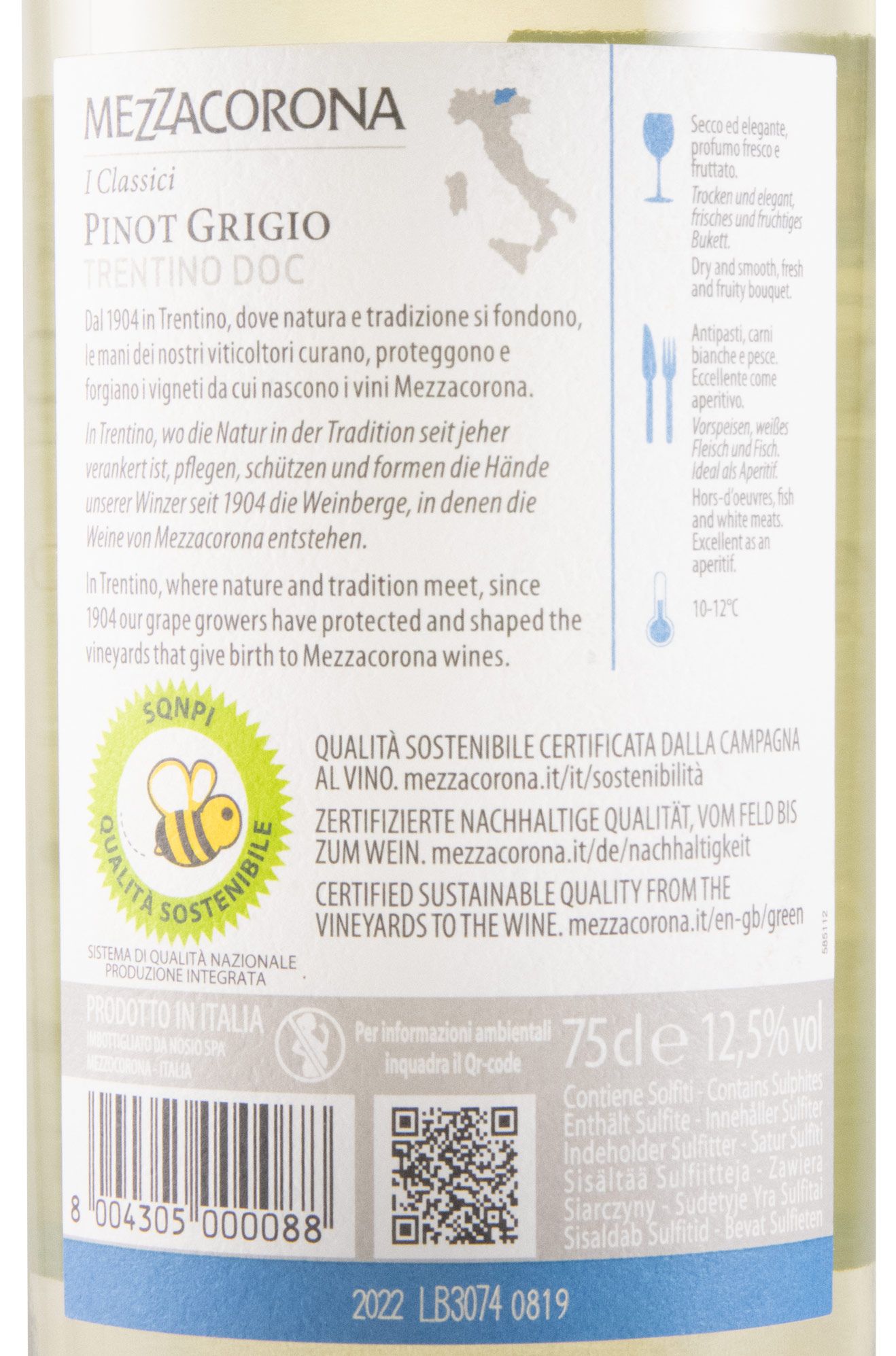 2022 Mezzacorona Pinot Grigio branco