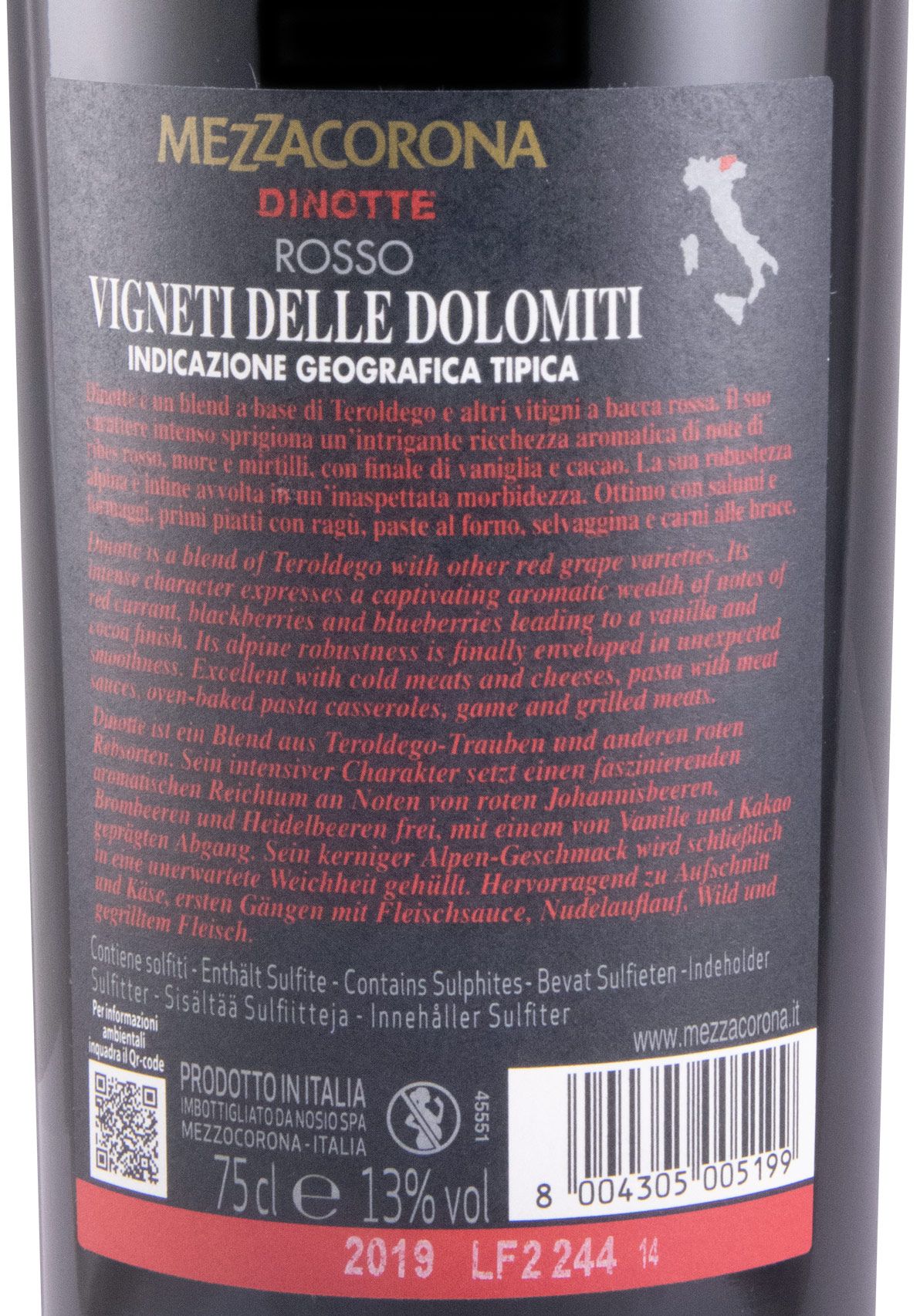 2019 Mezzacorona Dinotte tinto