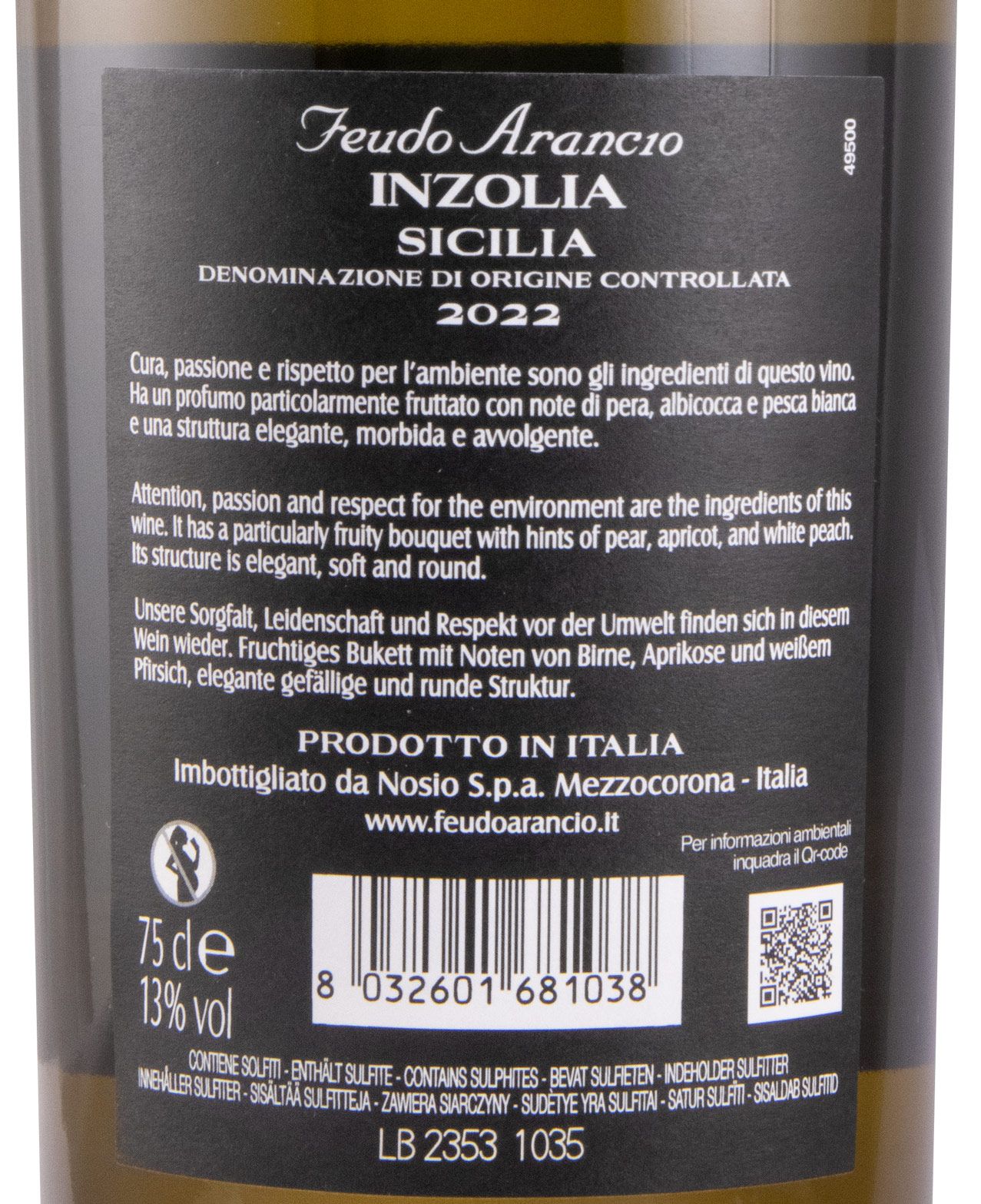 2022 Feudo Arancio Inzolia white