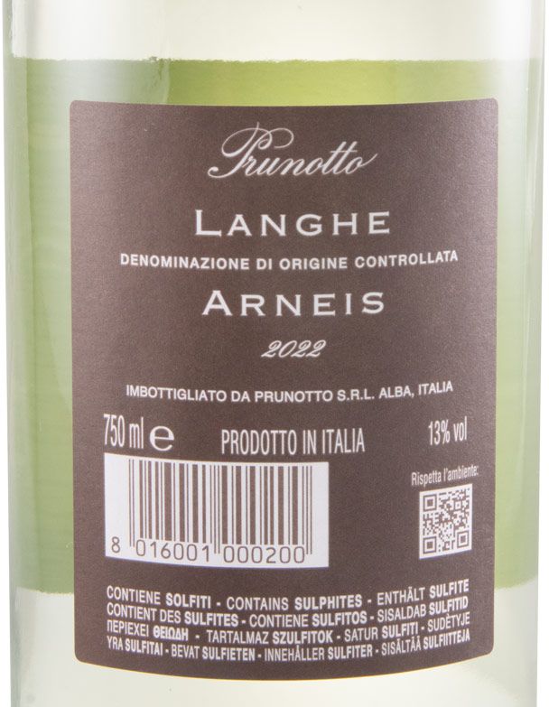 2022 Prunotto Arneis Langhe branco