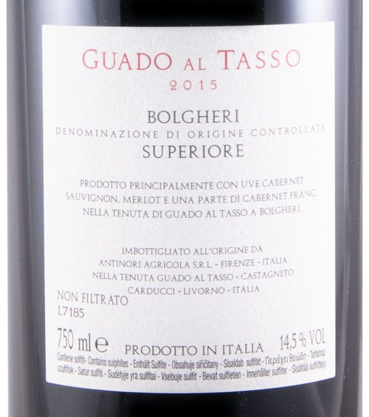 2015 Tenuta Guado al Tasso Bolgheri Superiore tinto