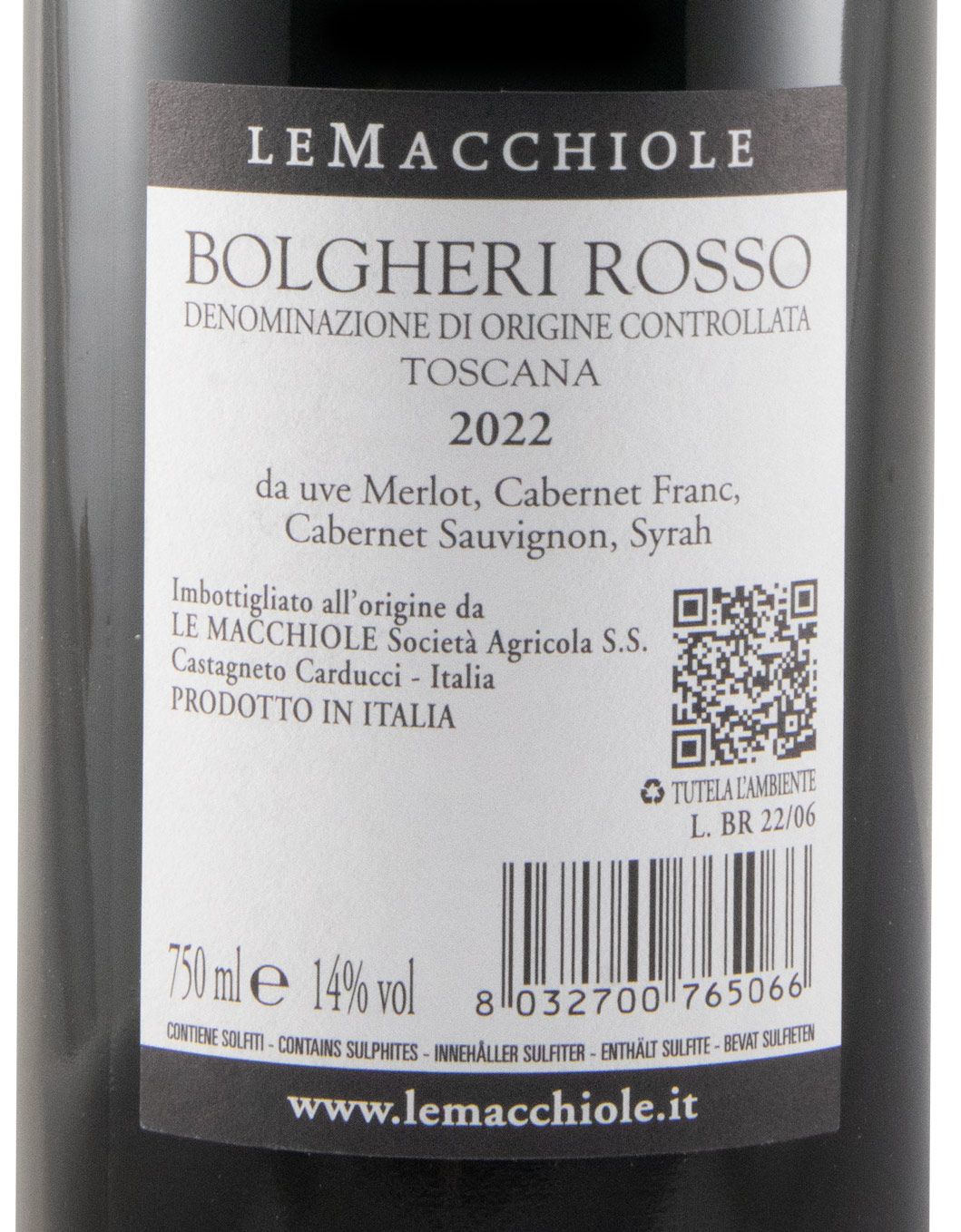 2022 Le Macchiole Bolgheri red
