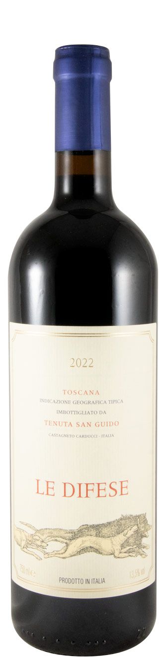 2022 Tenuta San Guido Le Difese Toscana red (damaged label)