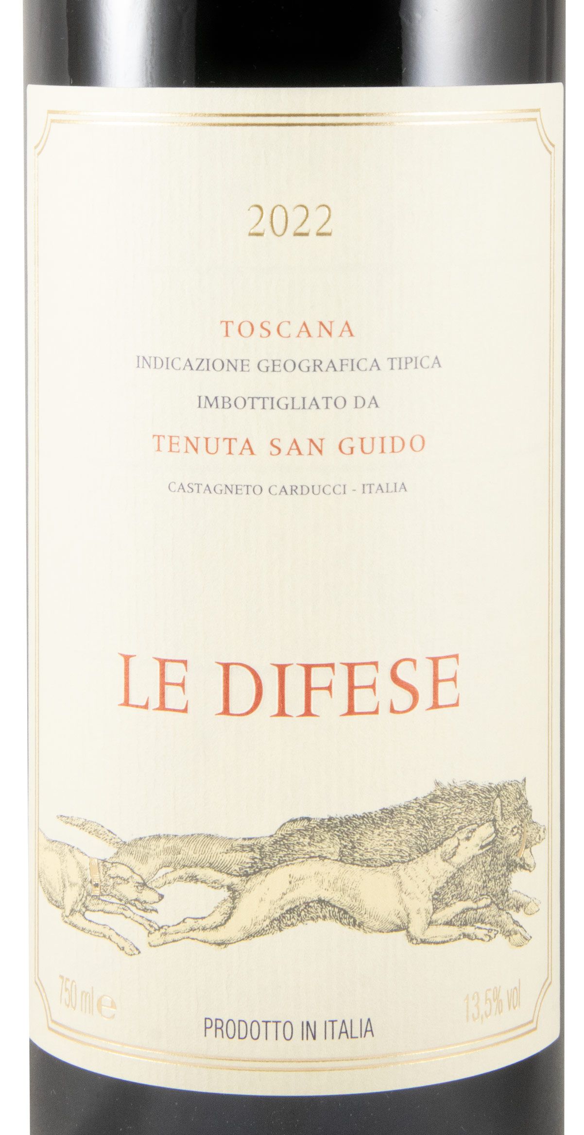 2022 Tenuta San Guido Le Difese Toscana red (damaged label)