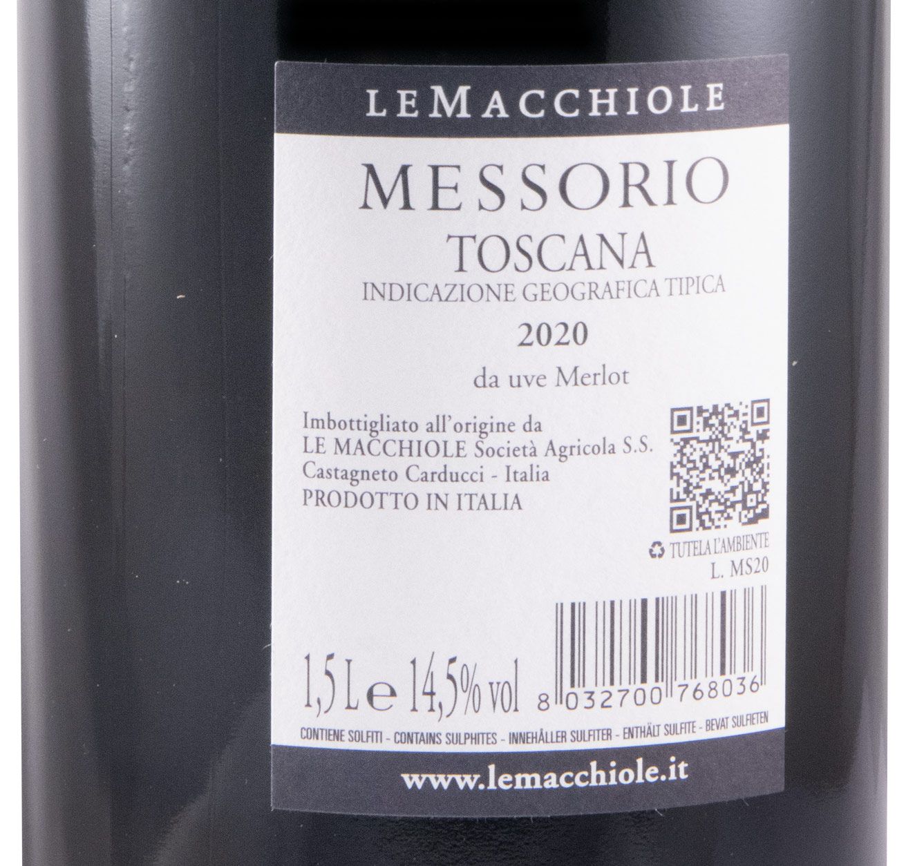 2020 Le Macchiole Messorio tinto 1,5L