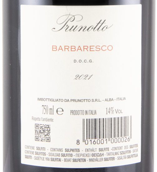 2021 Prunotto Barbaresco tinto