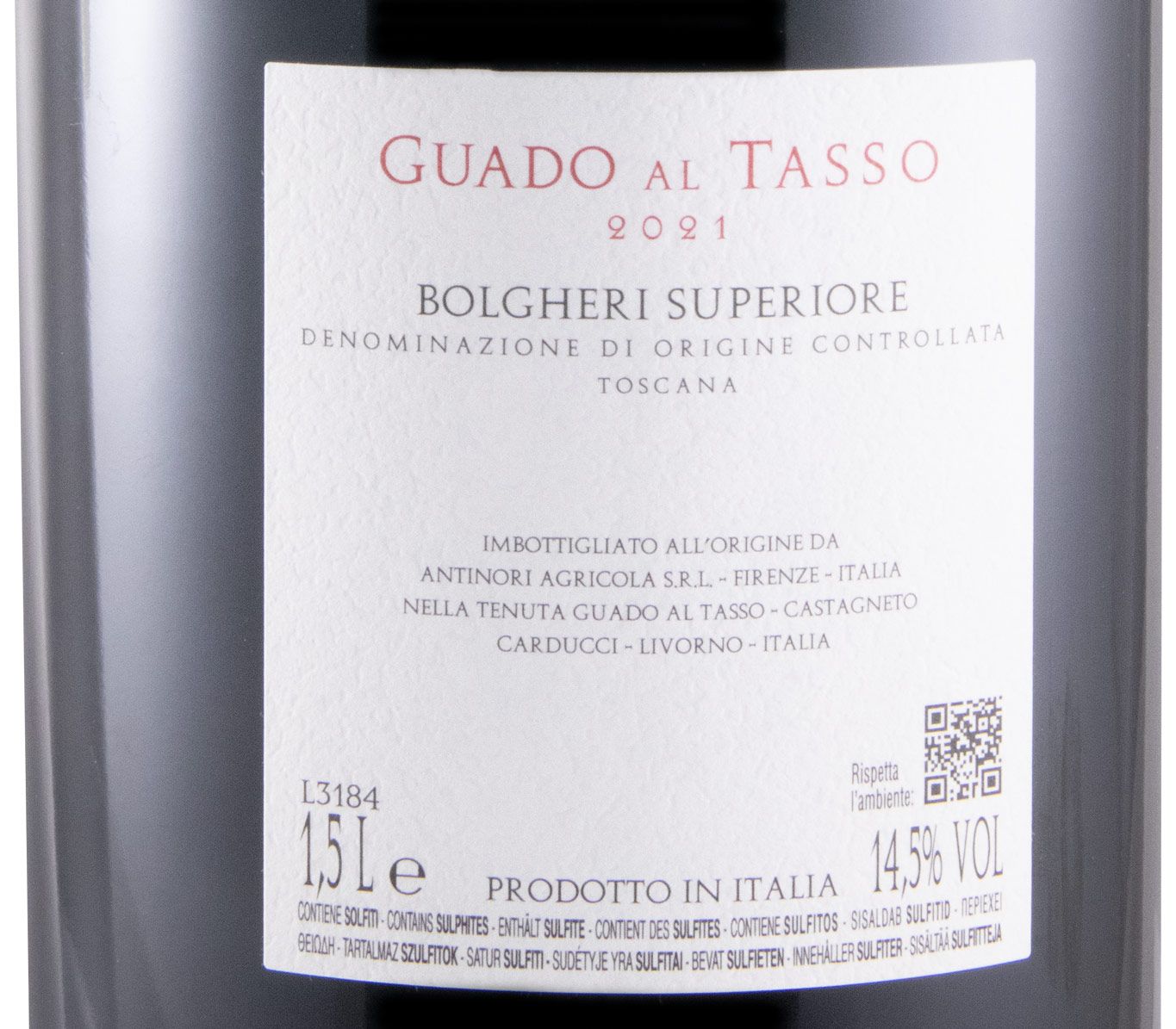 2021 Tenuta Guado al Tasso Bolgheri Superiore tinto 1,5L