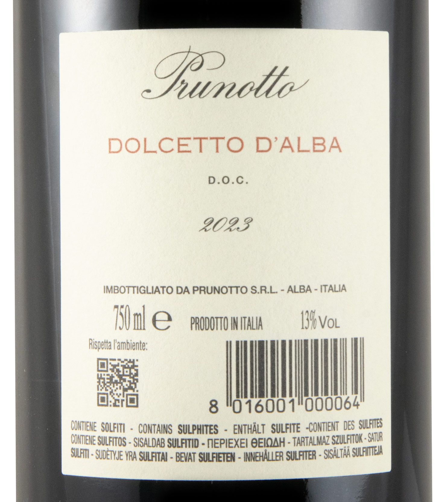2023 Prunotto Dolcetto d'Alba tinto