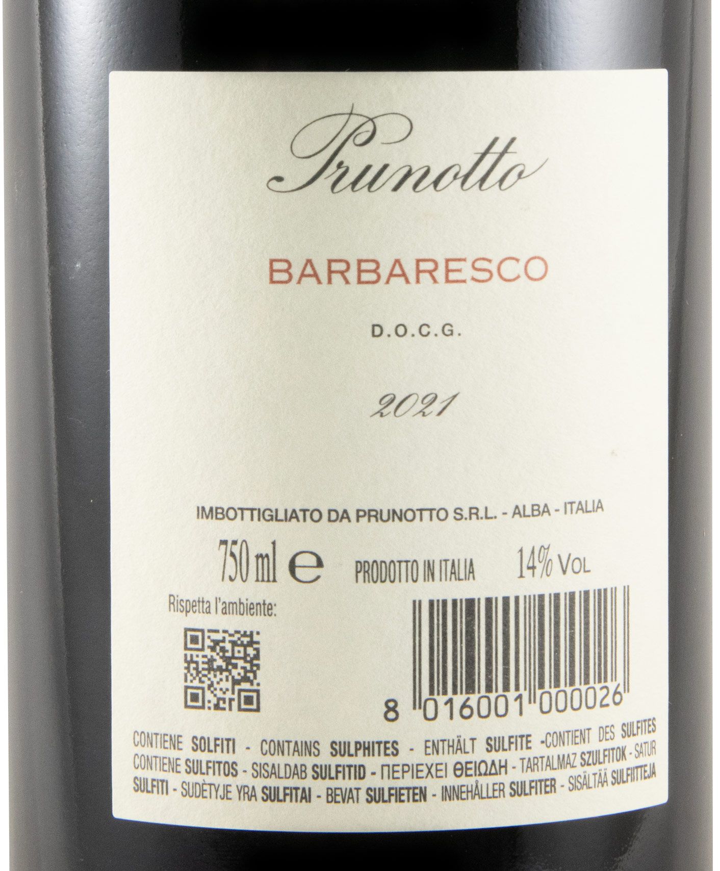 2021 Prunotto Bric Turot Barbaresco tinto