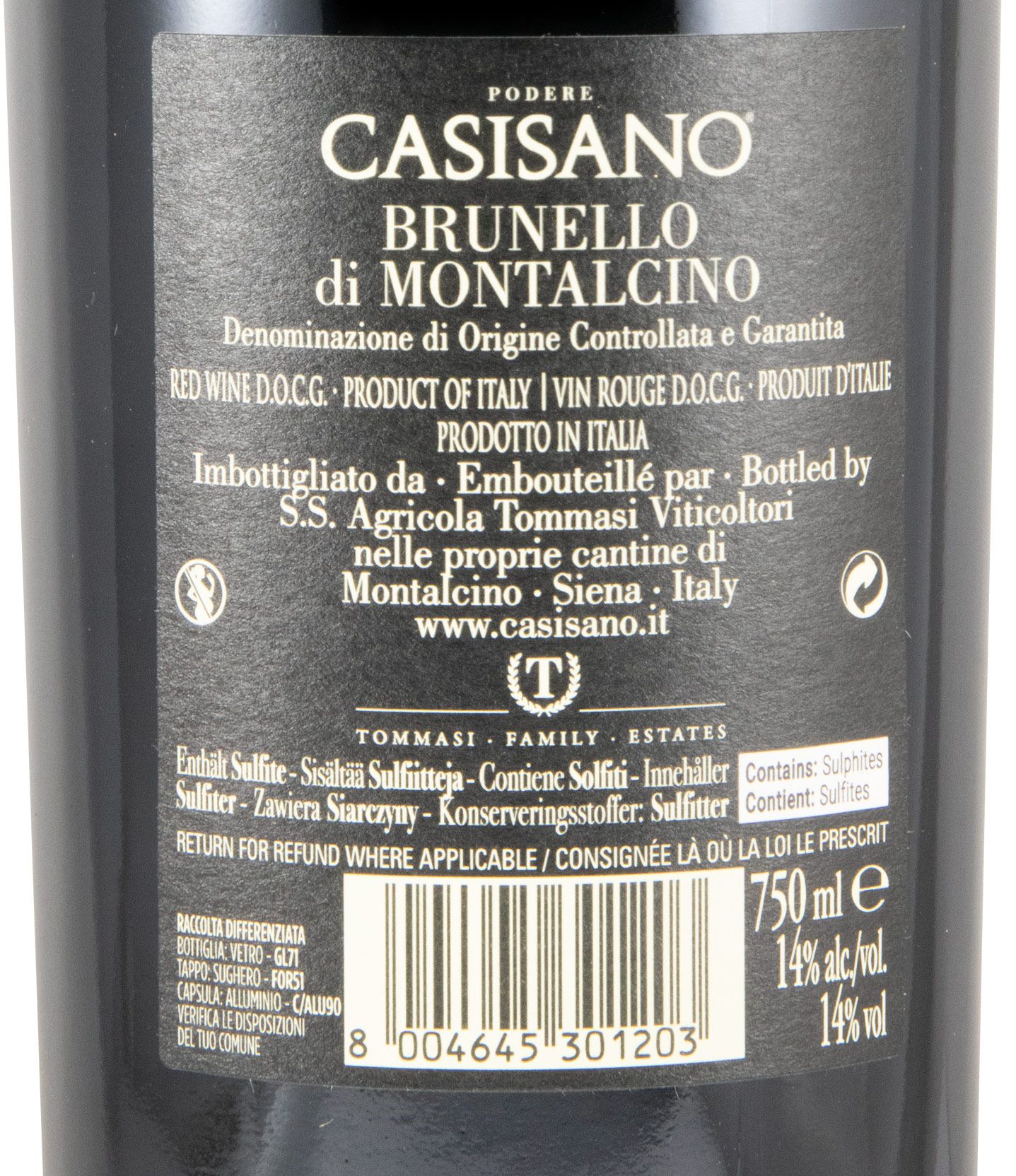 2018 Casisano Brunello di Montalcino tinto