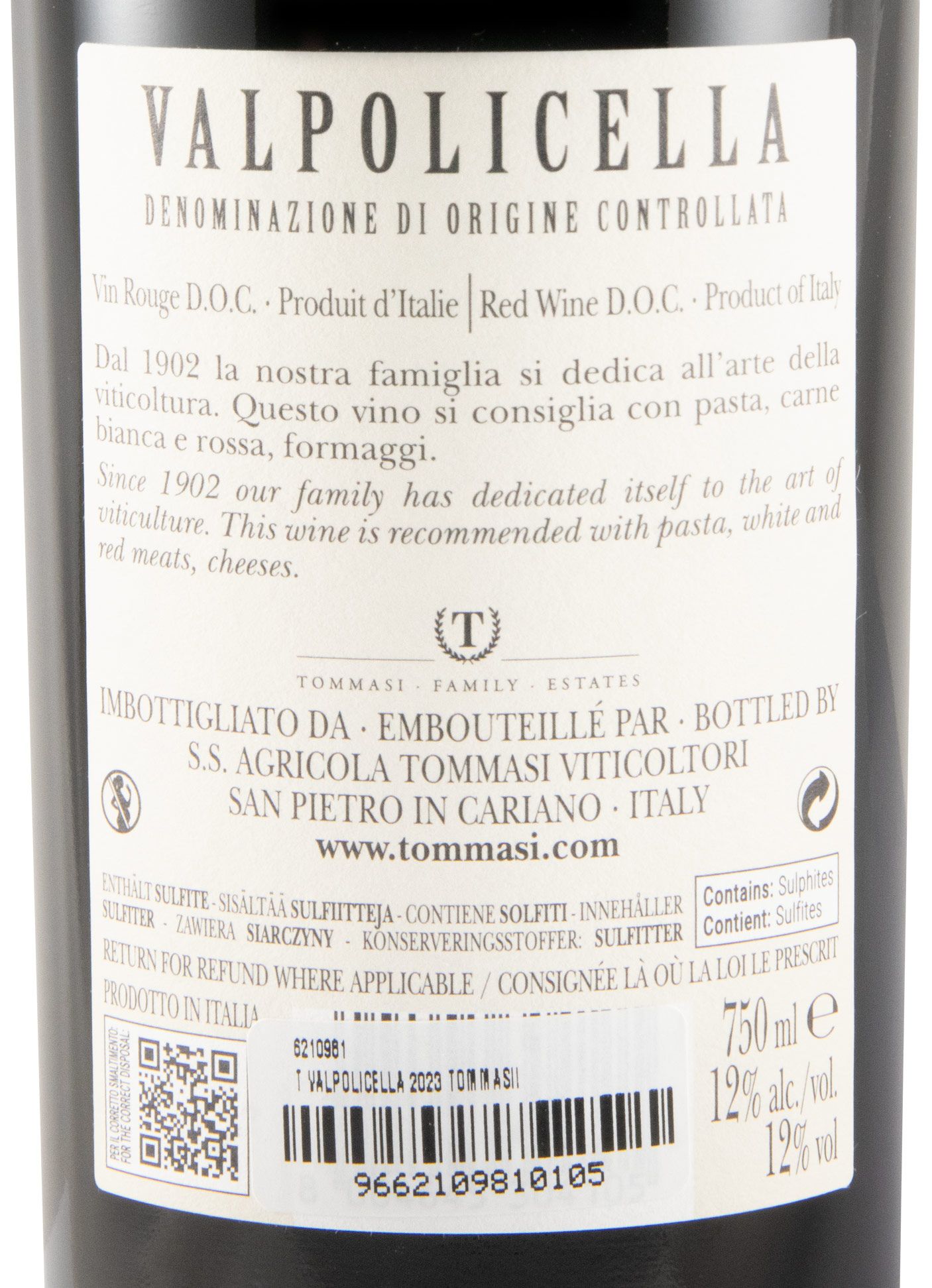 2023 Tommasi Valpolicella tinto