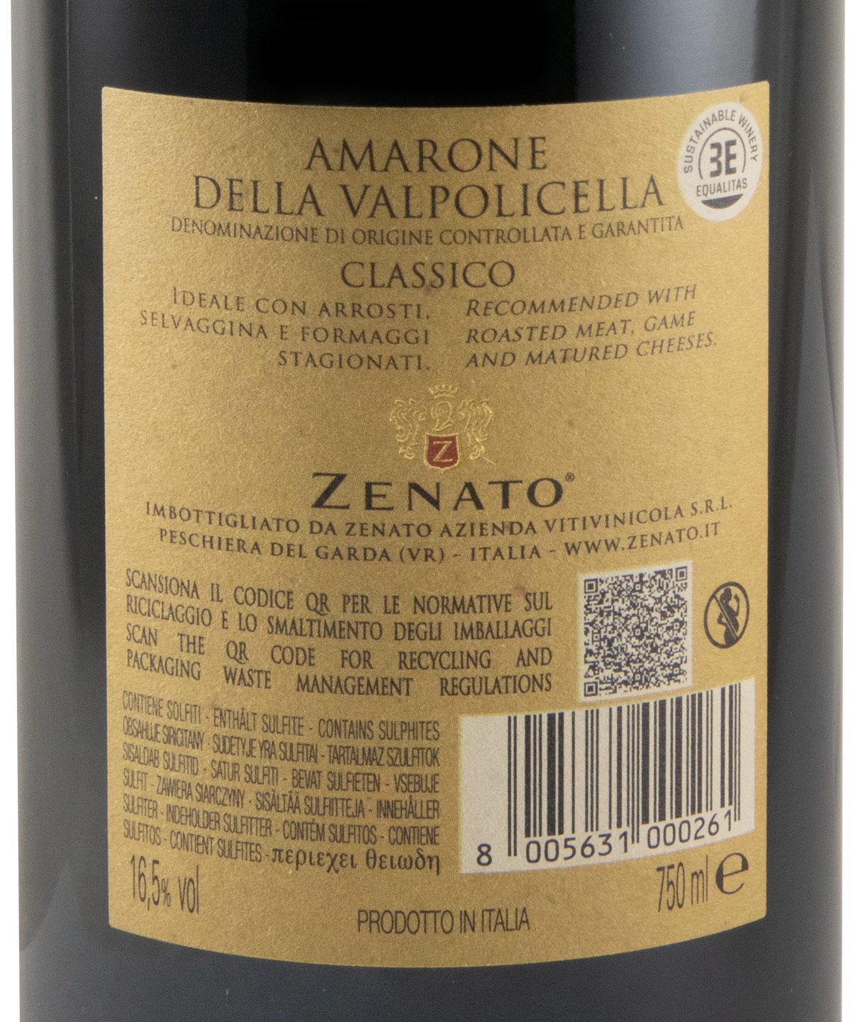 2019 Zenato Amarone della Valpolicella Classico tinto
