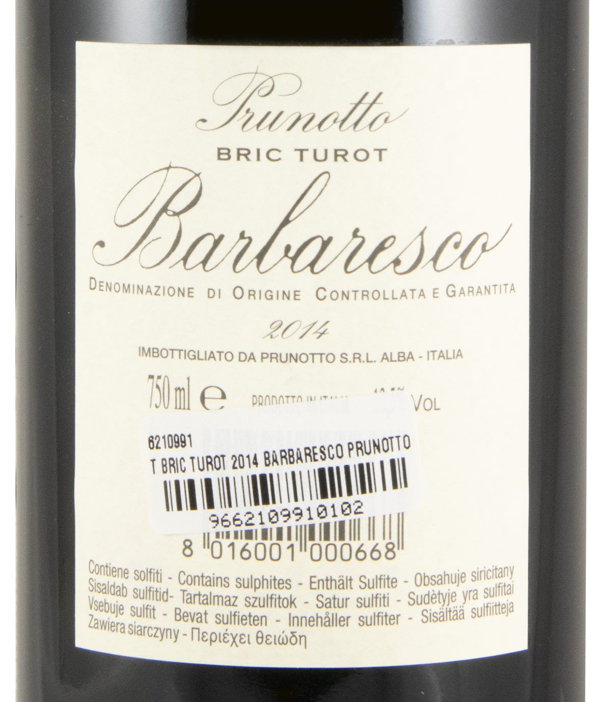 2014 Prunotto Bric Turot Barbaresco red