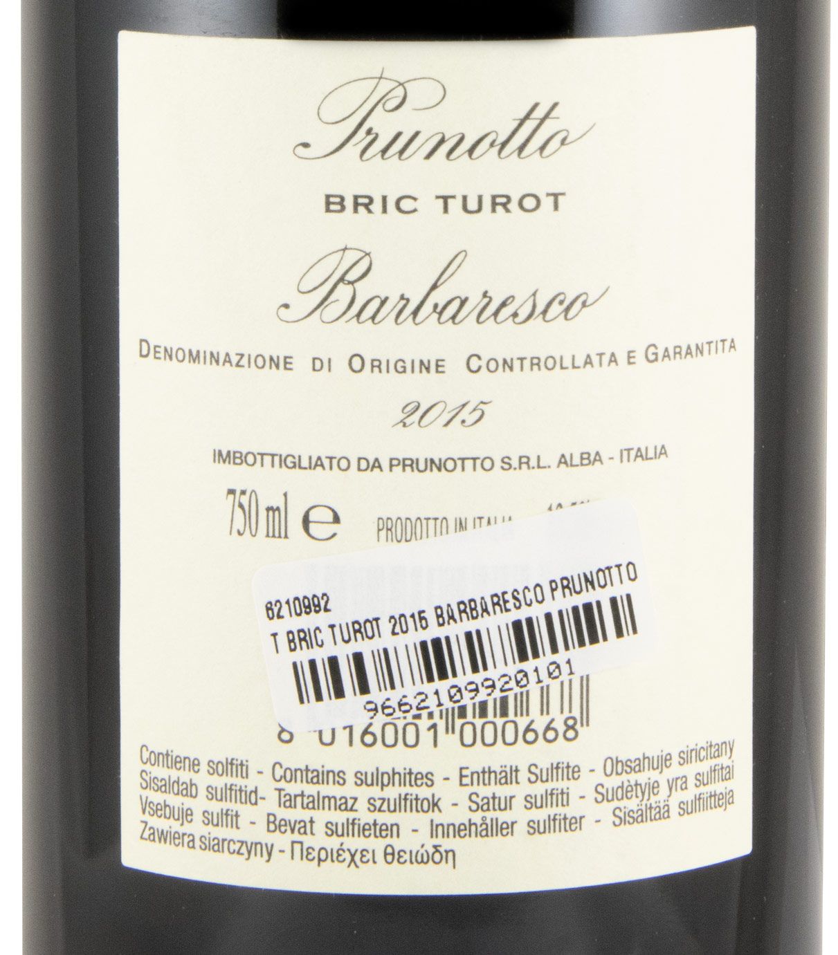 2015 Prunotto Bric Turot Barbaresco tinto