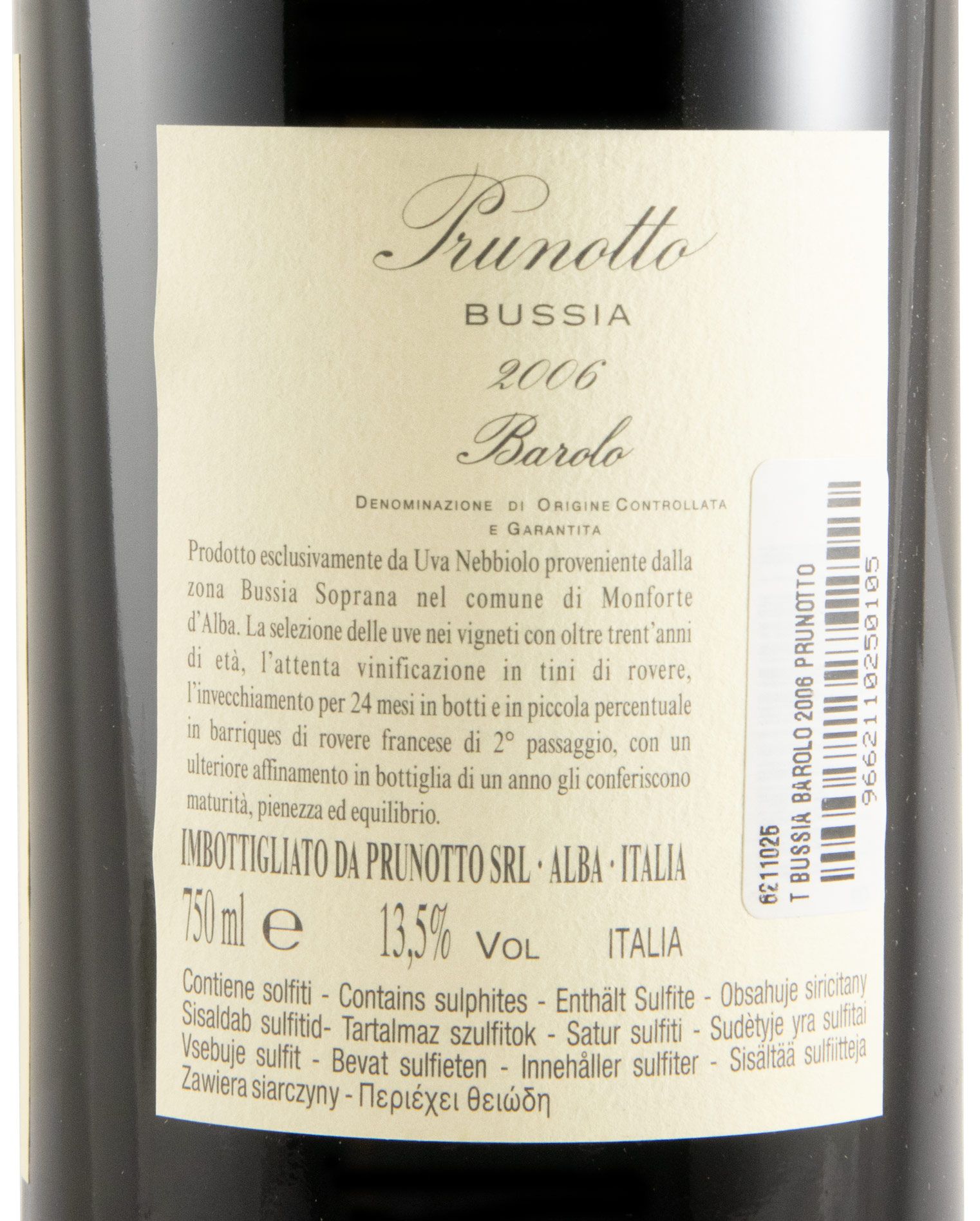 2006 Prunotto Bussia Barolo tinto