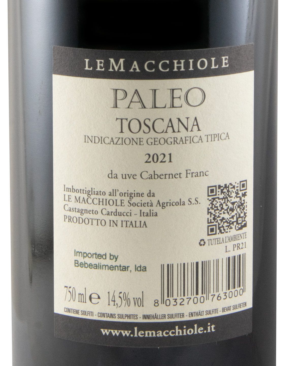 2021 Le Macchiole Paleo red