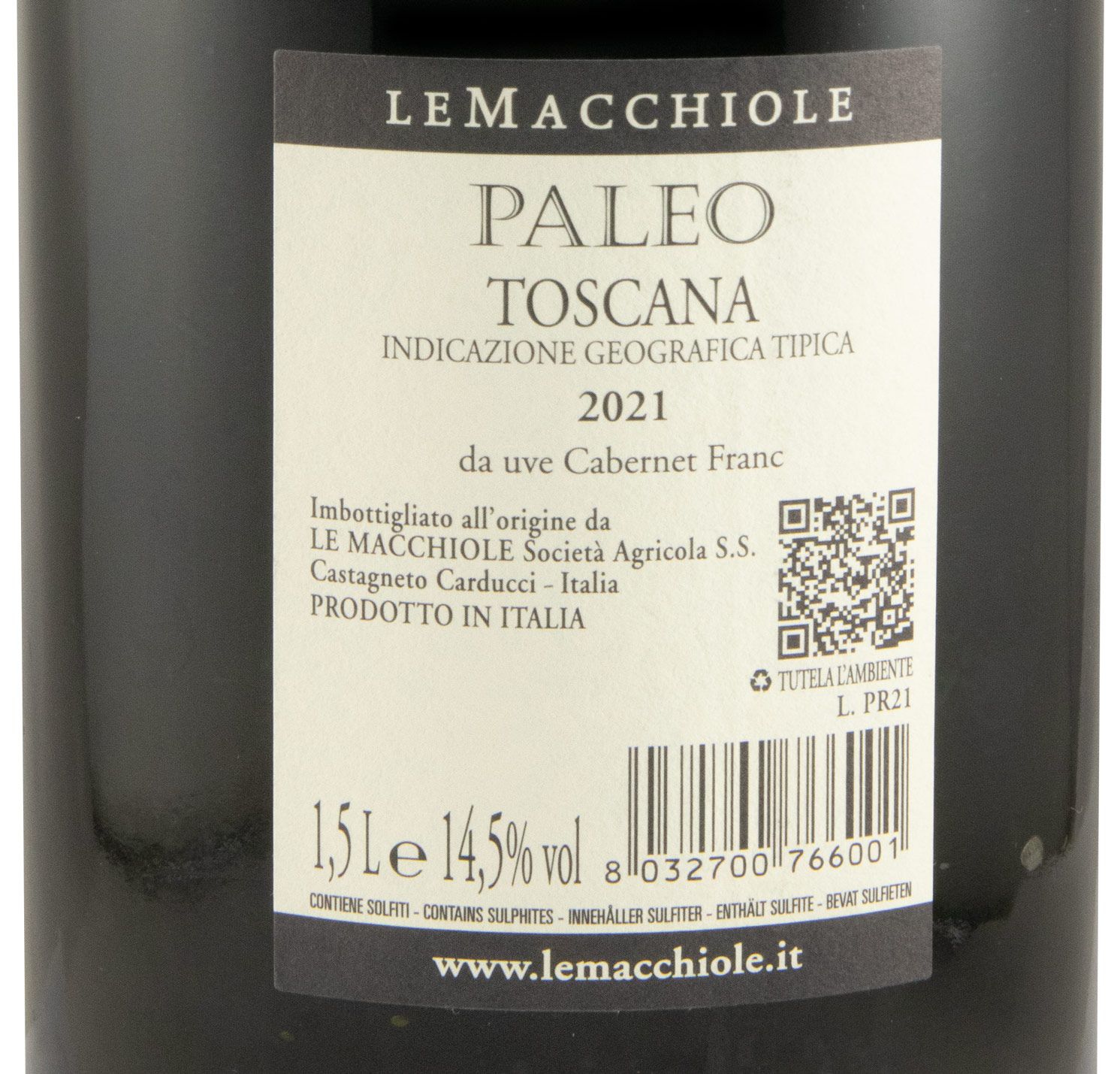 2021 Le Macchiole Paleo tinto 1,5L