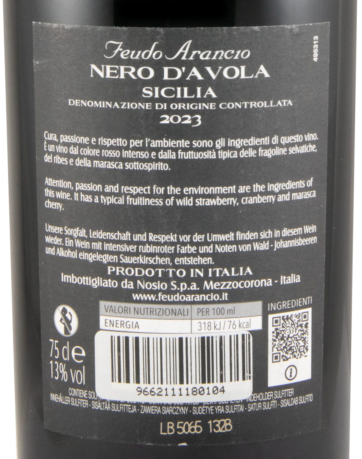 2023 Feudo Arancio Nero d'Avola red