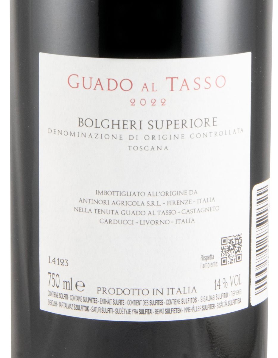 2022 Tenuta Guado al Tasso Bolgheri Superiore tinto