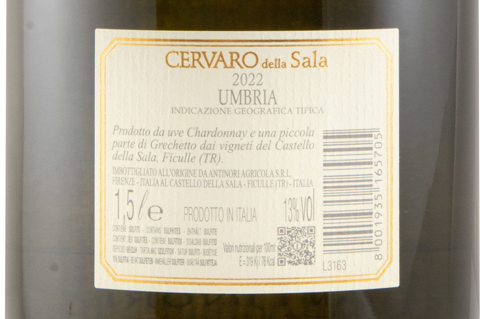 2022 Castello della Sala Cervaro della Sala branco 1,5L