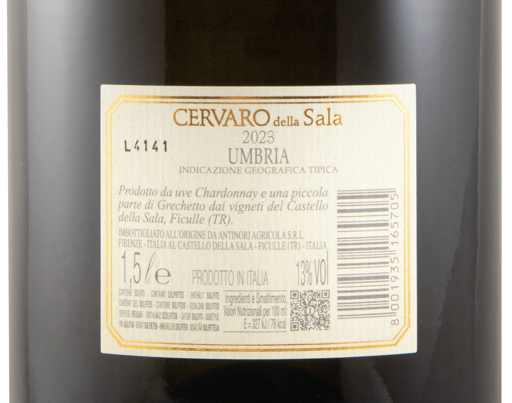 2023 Castello della Sala Cervaro della Sala branco 1,5L