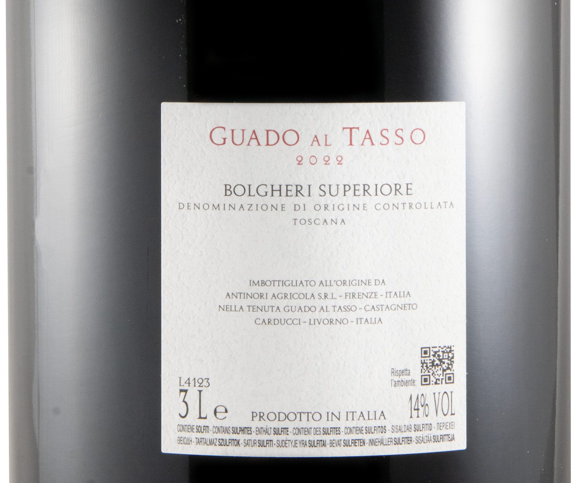2022 Tenuta Guado al Tasso Bolgheri Superiore tinto 3L