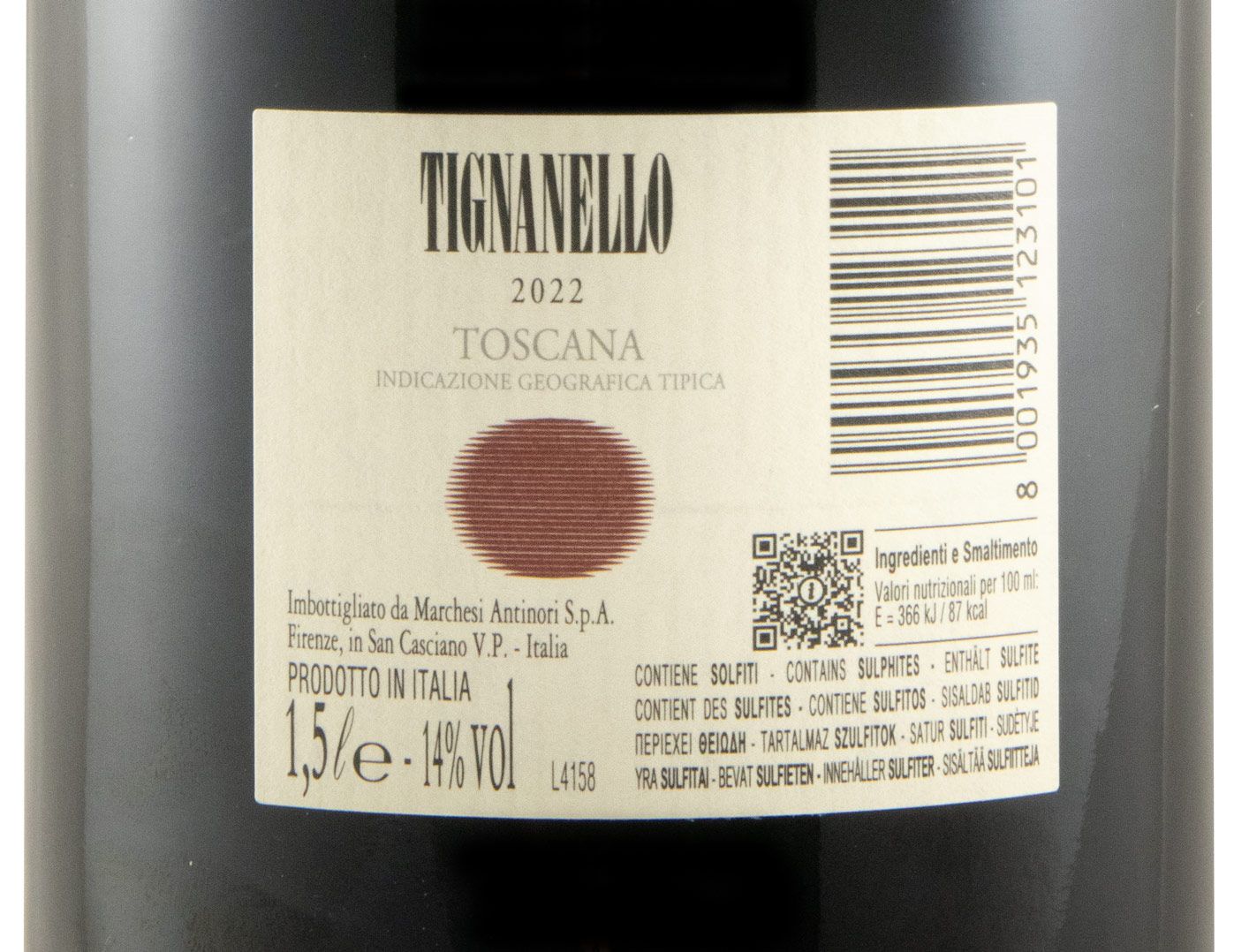 2022 Tignanello tinto 1,5L
