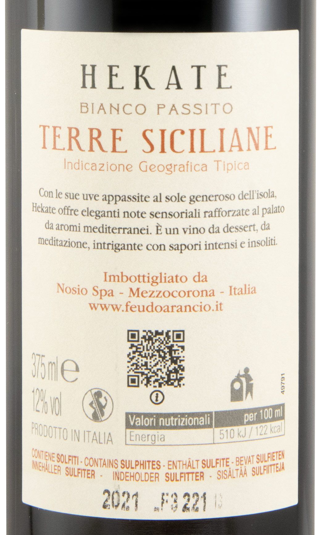 2021 Feudo Arancio Hekate Passito branco 37,5cl