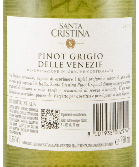 2025 Santa Cristina Pinot Grigio branco