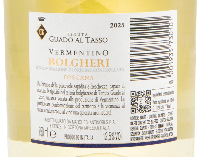 2025 Tenuta Guado al Tasso Vermentino Bolgheri branco
