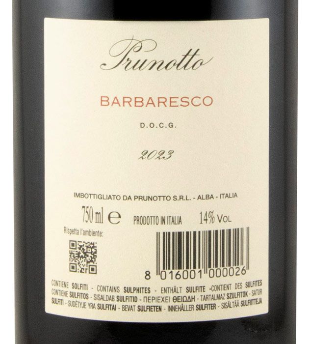 2023 Prunotto Barbaresco tinto