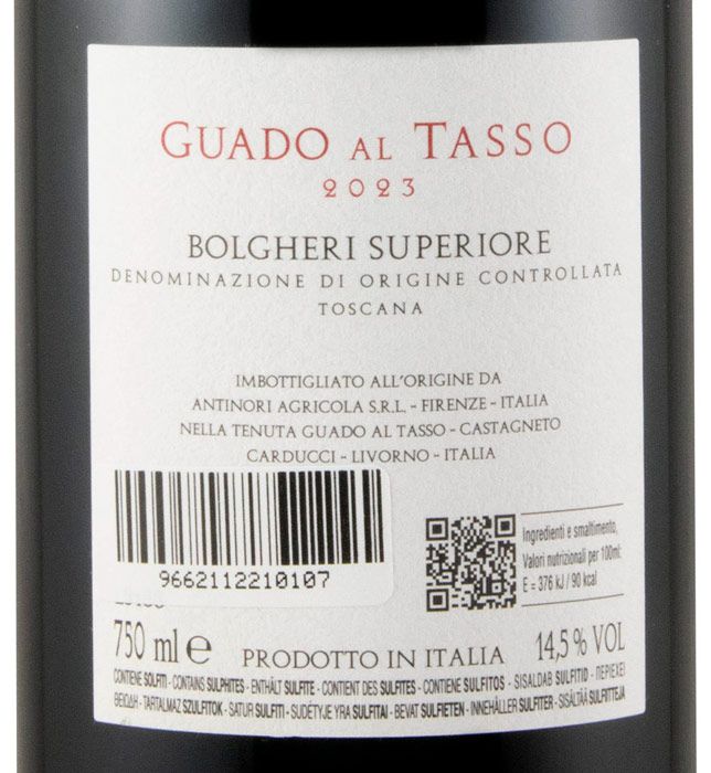 2023 Tenuta Guado al Tasso Bolgheri Superiore tinto