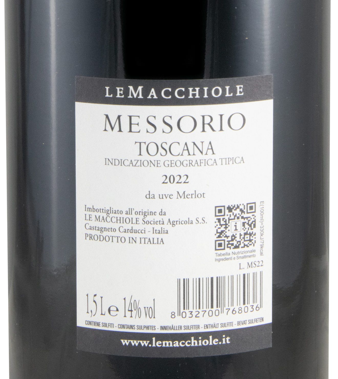 2022 Le Macchiole Messorio tinto 1,5L