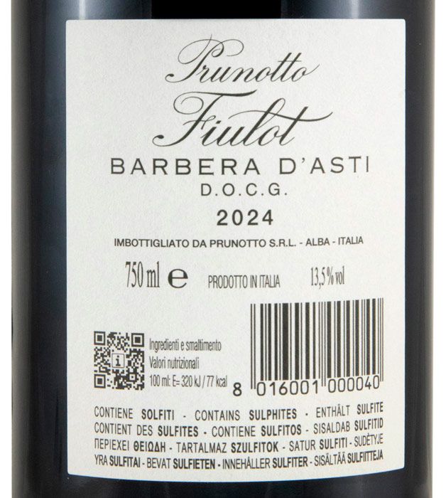 2024 Prunotto Fiulot Barbera d'Asti red