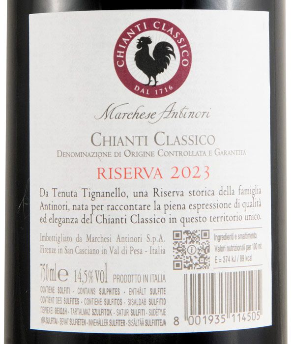 2023 Marchese Antinori Chianti Classico Riserva tinto