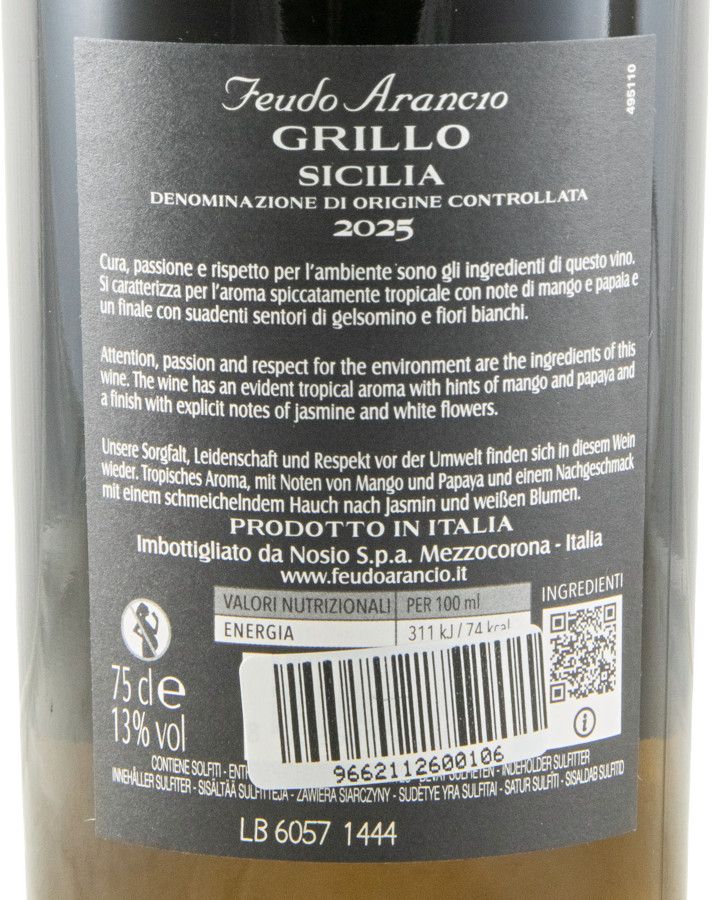 2025 Feudo Arancio Grillo white