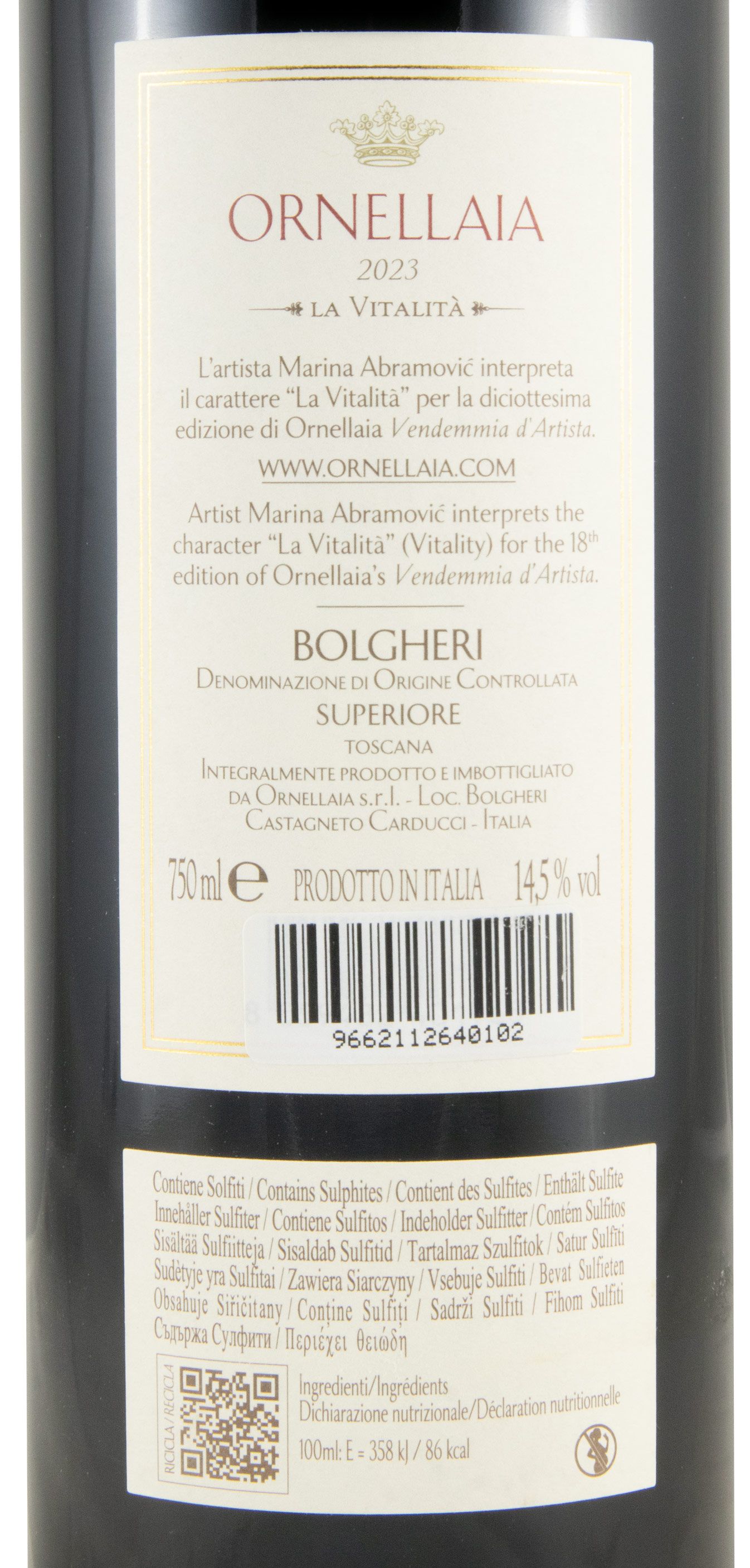 2023 Ornellaia Bolgheri Superiore tinto